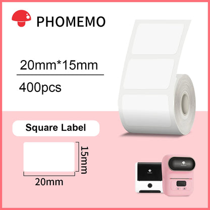 Phomemo – étiquettes autocollantes rectangulaires blanches, papier autocollant pour imprimante d'étiquettes Phomemo M110 M220, Identification étanche