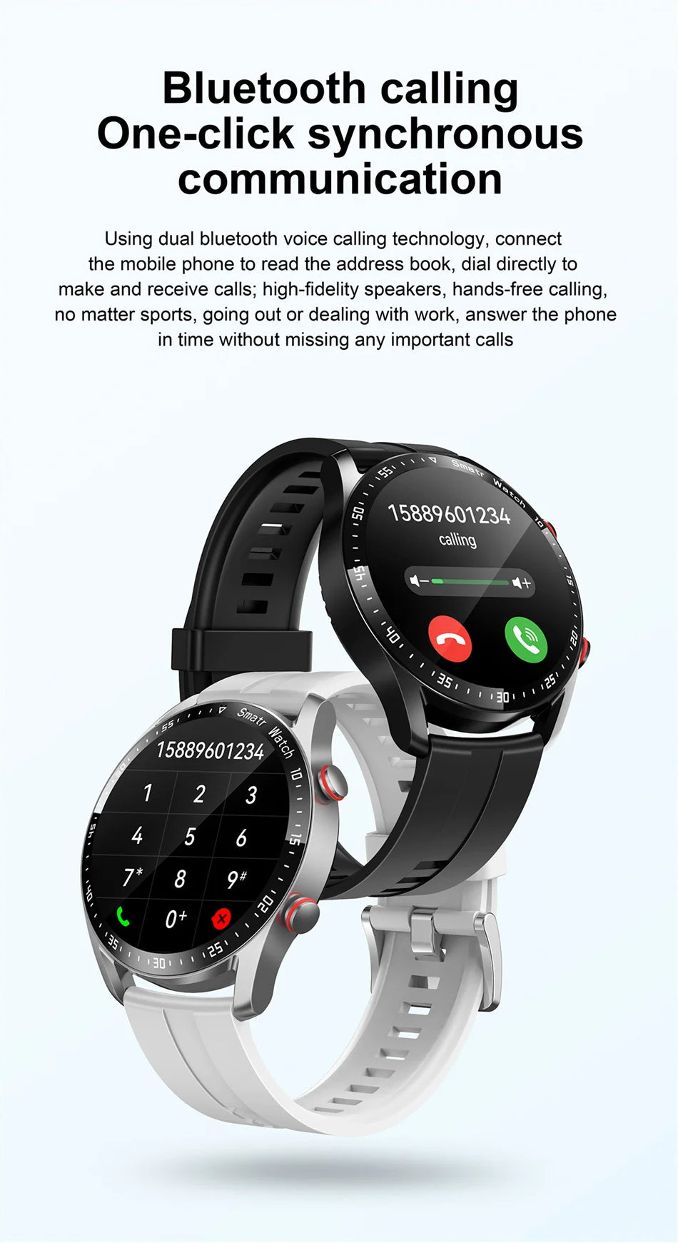 Montre connectée pour hommes et femmes, écran HD, Bluetooth, appel, GPS, moniteur de fréquence cardiaque, étanche IP68, nouveau, 2024