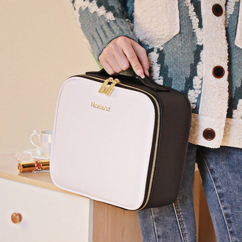 Étui à cosmétiques intelligent LED avec miroir, sac à cosmétiques, sacs de maquillage de voyage pour femmes, sac de rangement Portable à la mode, sacs de maquillage de voyage