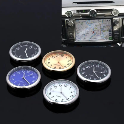 Mini horloge de voiture lumineuse Automobiles montre à coller interne mécanique horloges à Quartz ornement automatique 40/43mm Mini horloge numérique