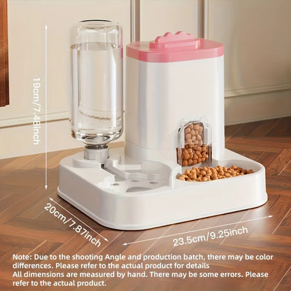 Distributeur et mangeoire automatiques d'eau pour chat, 1 paquet, anti-déversement, grande capacité, conception monobloc,