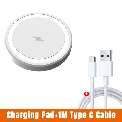 Chargeur magnétique sans fil 200W pour iPhone Magsafe 17 16 15 14 13 12 Pro Max et Airpods 4 Pro – Station de charge rapide magnétique