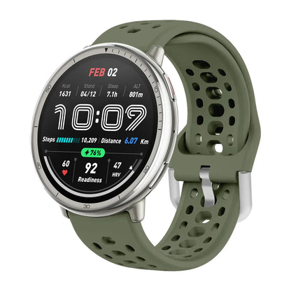 Bracelet en Silicone officiel 1:1 pour Amazfit Active 2, Bracelet de sport respirant Original, Amazfit GTS 4/3 Mini Bip 3 Correa