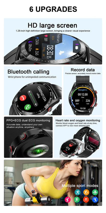 Montre connectée pour hommes et femmes, écran HD, Bluetooth, appel, GPS, moniteur de fréquence cardiaque, étanche IP68, nouveau, 2024