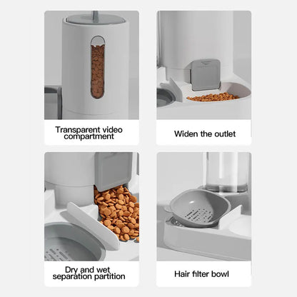 Distributeur et mangeoire automatiques d'eau pour chat, 1 paquet, anti-déversement, grande capacité, conception monobloc,
