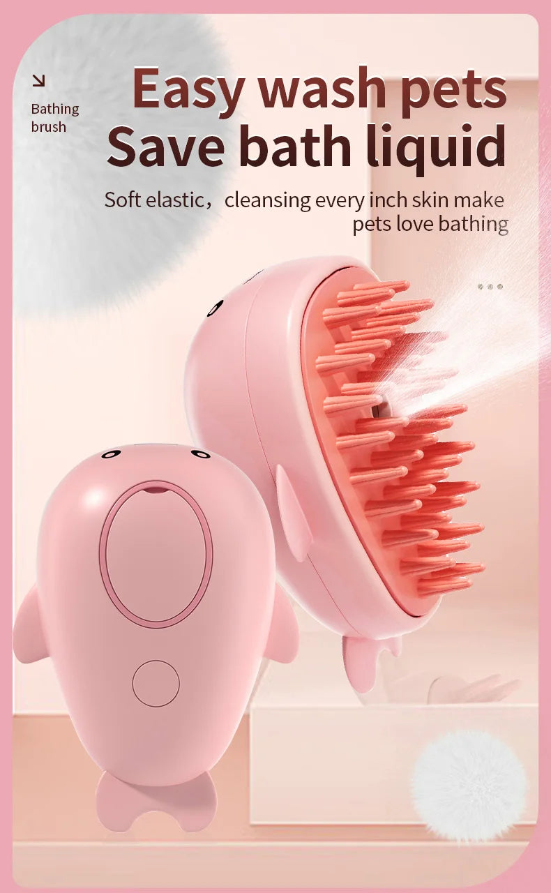 Brosse à vapeur 3 en 1 pour animaux de compagnie, peigne pour chien, brosse électrique pour pulvérisation de poils de chat, Massage, toilettage pour animaux de compagnie, peignes d'épilation