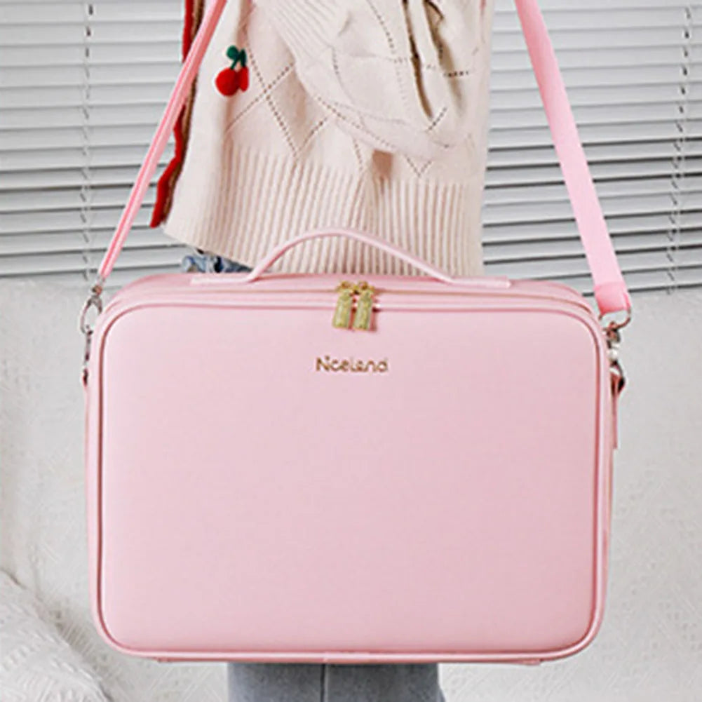 Étui à cosmétiques intelligent LED avec miroir, sac à cosmétiques, sacs de maquillage de voyage pour femmes, sac de rangement Portable à la mode, sacs de maquillage de voyage