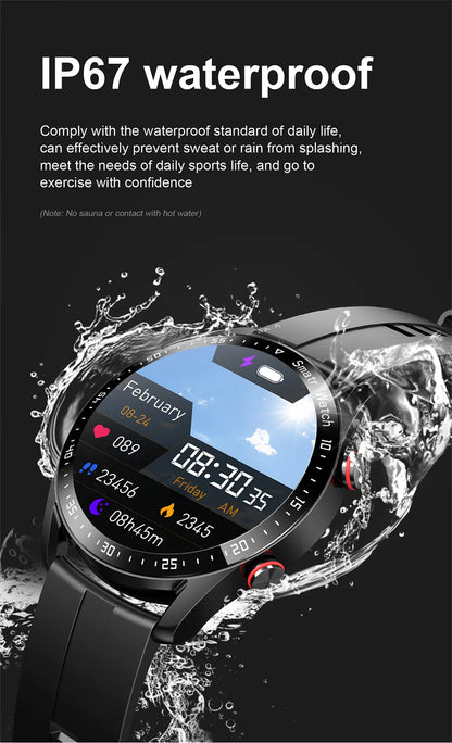 Montre connectée pour hommes et femmes, écran HD, Bluetooth, appel, GPS, moniteur de fréquence cardiaque, étanche IP68, nouveau, 2024