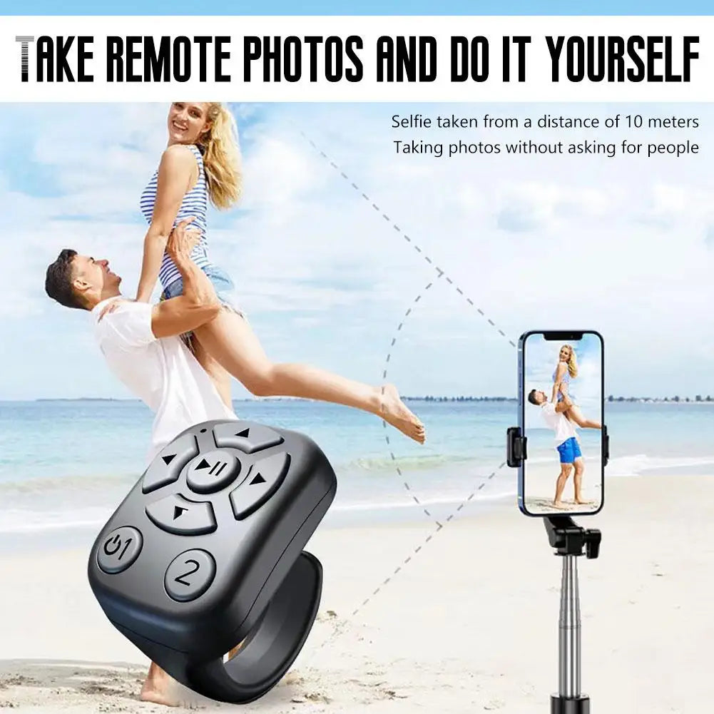 Télécommande Bluetooth pour vidéo Tiktok, défilement, E-book, tourneur de page, perche à selfie, contrôleur d'appareil photo