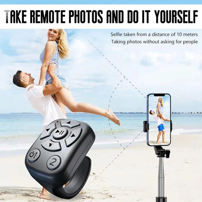 Télécommande Bluetooth pour vidéo Tiktok, défilement, E-book, tourneur de page, perche à selfie, contrôleur d'appareil photo