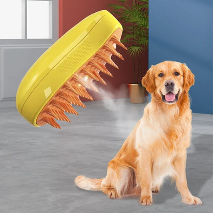 Brosse à vapeur 3 en 1 pour animaux de compagnie, peigne pour chien, brosse électrique pour pulvérisation de poils de chat, Massage, toilettage pour animaux de compagnie, peignes d'épilation