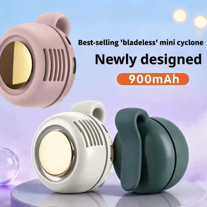 Ventilateur portable mini, rechargeable, sans pales, à clipser, pour la taille, adapté à la ventilation extérieure, petit ventilateur de bureau