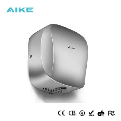 AIKE-Sèche-mains automatique avec filtre HEPA, finition en acier inoxydable brossé, machine à sécher les mains, 1450W, approuvé UL