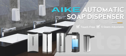 AIKE-Sèche-mains automatique avec filtre HEPA, finition en acier inoxydable brossé, machine à sécher les mains, 1450W, approuvé UL