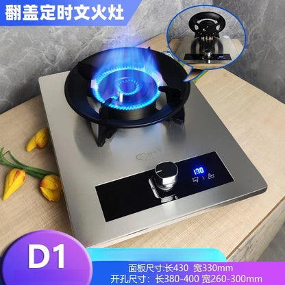 Cuisinière à gaz à brûleur unique avec feu puissant pour la cuisine domestique, bureau intégré liquéfié