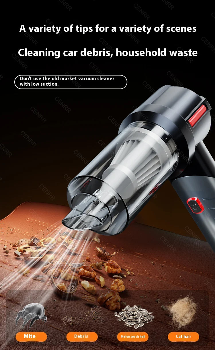 Aspirateur de voiture CENRR Mini 998000PA, aspirateur sans fil puissant et portable pour appareils ménagers, souffleur portatif, nettoyeur de voiture