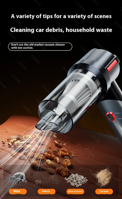 Aspirateur de voiture CENRR Mini 998000PA, aspirateur sans fil puissant et portable pour appareils ménagers, souffleur portatif, nettoyeur de voiture