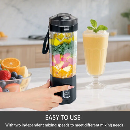 Presse-jus électrique Portable mélangeur 700ML USB mélangeur de fruits Rechargeable 6 lames presse-agrumes pour Shakes Smoothies tasse de jus frais