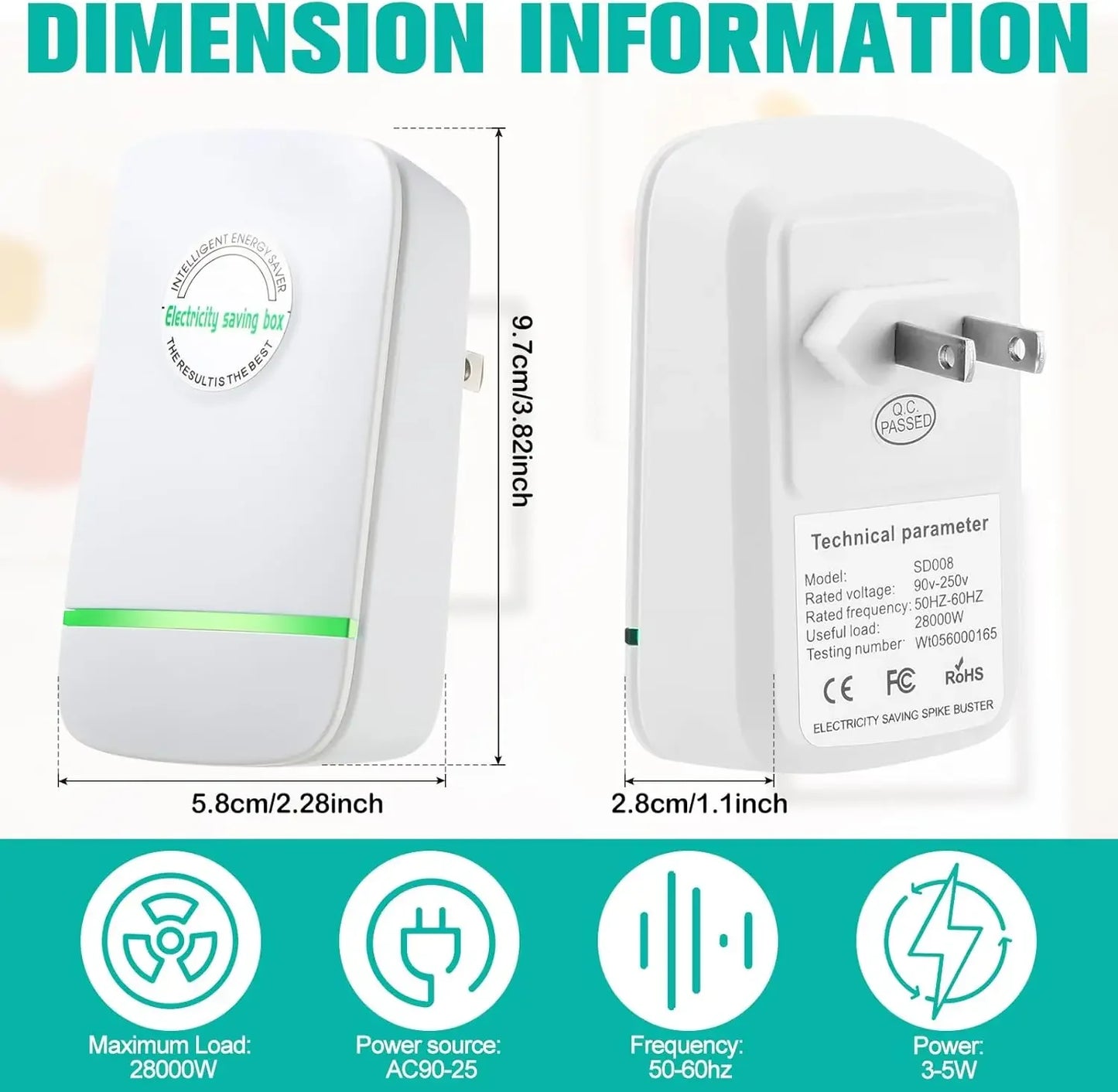 Dispositif de tension stable pour la maison, économiseur d'énergie, boîte d'économie d'électricité domestique, prise EU et US 90-250V, 30KW, usine et bureau
