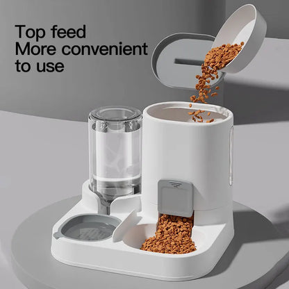 Distributeur et mangeoire automatiques d'eau pour chat, 1 paquet, anti-déversement, grande capacité, conception monobloc,