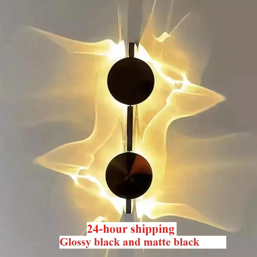 Lampes murales LED créatives en carton ondulé avec câblage USB et télécommande, appliques d'ambiance pour chambre à coucher, chevet, couloir, porche