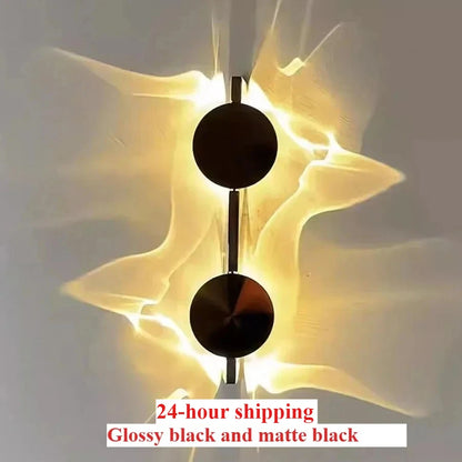 Lampes murales LED créatives en carton ondulé avec câblage USB et télécommande, appliques d'ambiance pour chambre à coucher, chevet, couloir, porche