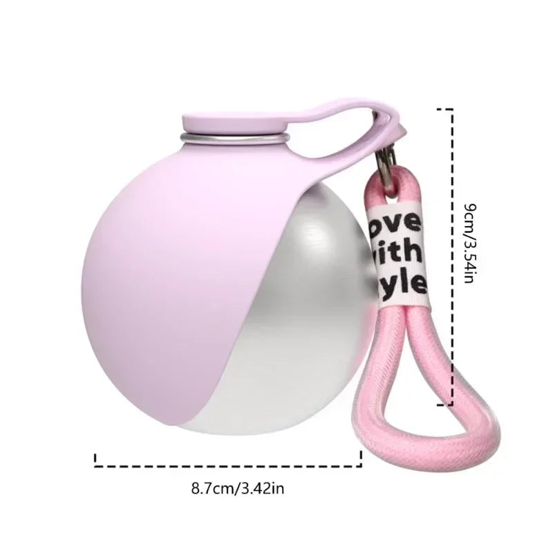 Bouteille d'eau portable pour chien en acier inoxydable avec bol en silicone, anti-fuite, pour chiens, chats, randonnée, voyage, promenade