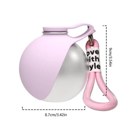 Bouteille d'eau portable pour chien en acier inoxydable avec bol en silicone, anti-fuite, pour chiens, chats, randonnée, voyage, promenade