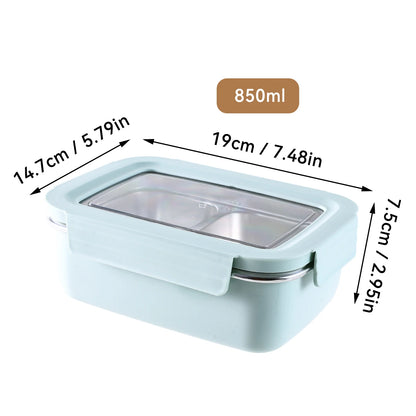 Boîte à déjeuner à compartiment en acier inoxydable 304 pour micro-ondes, boîte à Bento empilable anti-fuite pour étudiant, récipient alimentaire pour aliments froids et chauds