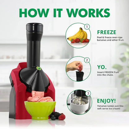 Machine à glace électrique domestique 110V-220V, petite machine à glace pour fruits, yaourts et smoothies, machine à faire des glaces pour enfants