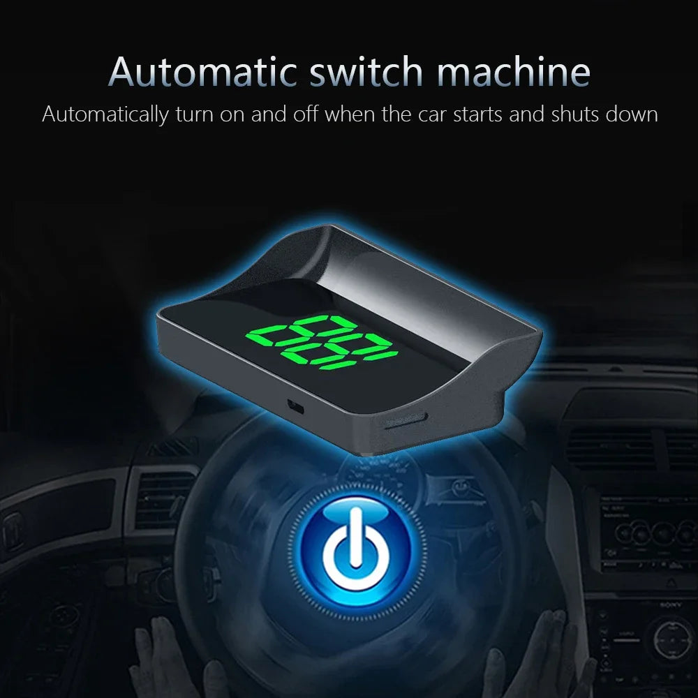 Compteur de vitesse numérique W1 GPS HUD Plug And Play, affichage tête haute pour toutes les voitures, grand police KMH, projecteur de pare-brise, accessoires de voiture
