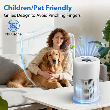 Purificateur d'air, générateur d'ions négatifs, odeur de fumée, purificateur d'air Portable USB pour filtre HEPA domestique, purification efficace de l'air