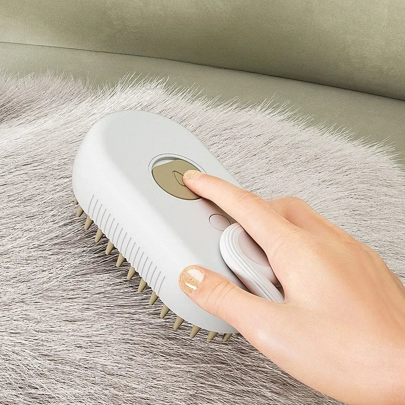 Brosse à vapeur 3 en 1 pour animaux de compagnie, peigne pour chien, brosse électrique pour pulvérisation de poils de chat, Massage, toilettage pour animaux de compagnie, peignes d'épilation