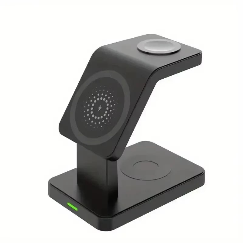 Support de chargeur magnétique sans fil 3 en 1, pour iPhone 15 14 13 12 Pro Max Apple Watch 1-8 AirPods Macsafe, Station de charge rapide