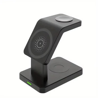 Support de chargeur magnétique sans fil 3 en 1, pour iPhone 15 14 13 12 Pro Max Apple Watch 1-8 AirPods Macsafe, Station de charge rapide