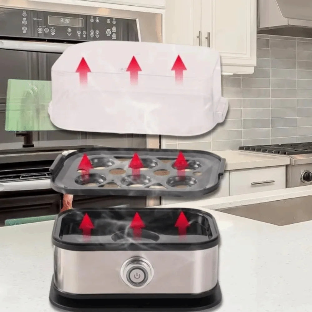 Chaudière à œufs intelligente, 200W, gain de place, arrêt automatique, capacité de 6 œufs, cuiseur à œufs rapide en acier inoxydable