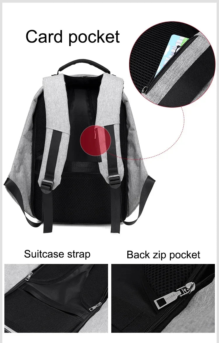 Sac à dos antivol 15.6 pouces ordinateur portable hommes Mochila mâle sac à dos étanche sac à dos grande capacité école sac à dos concepteur