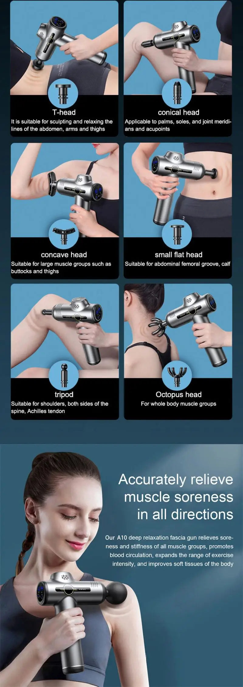 Pistolet de massage portable