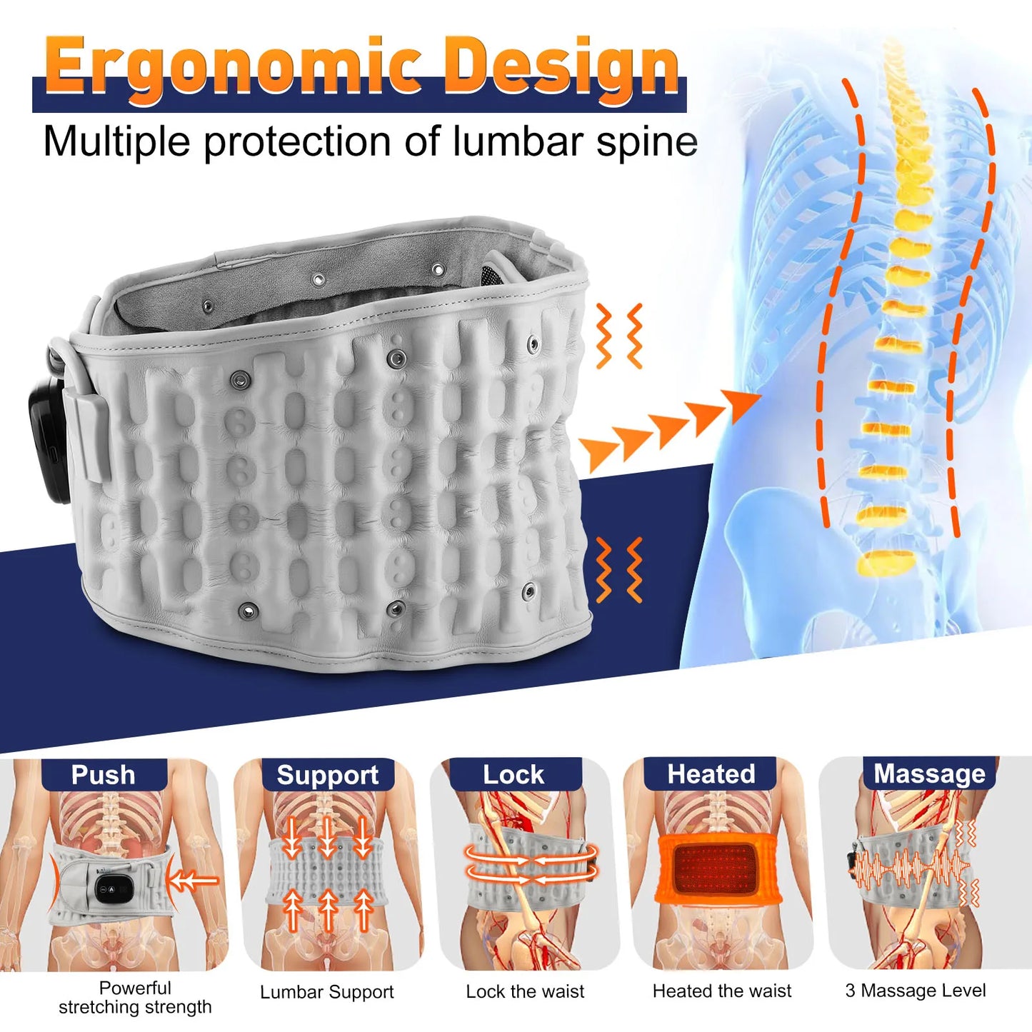 Ceinture de massage chauffante électrique