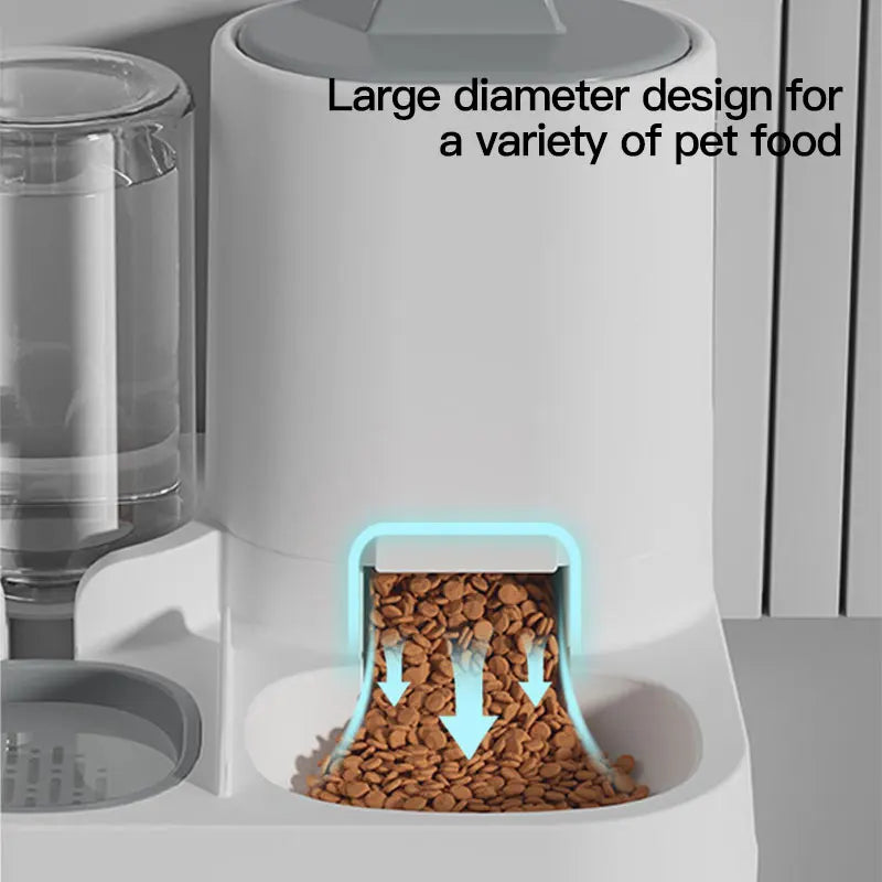 Distributeur et mangeoire automatiques d'eau pour chat, 1 paquet, anti-déversement, grande capacité, conception monobloc,