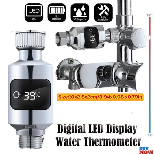 Thermomètre à eau avec affichage de la température, affichage numérique pour bain de bébé, thermomètre électronique, pyromètre de douche numérique LED, 1/2 pièces