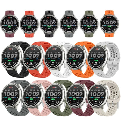 Bracelet en Silicone officiel 1:1 pour Amazfit Active 2, Bracelet de sport respirant Original, Amazfit GTS 4/3 Mini Bip 3 Correa