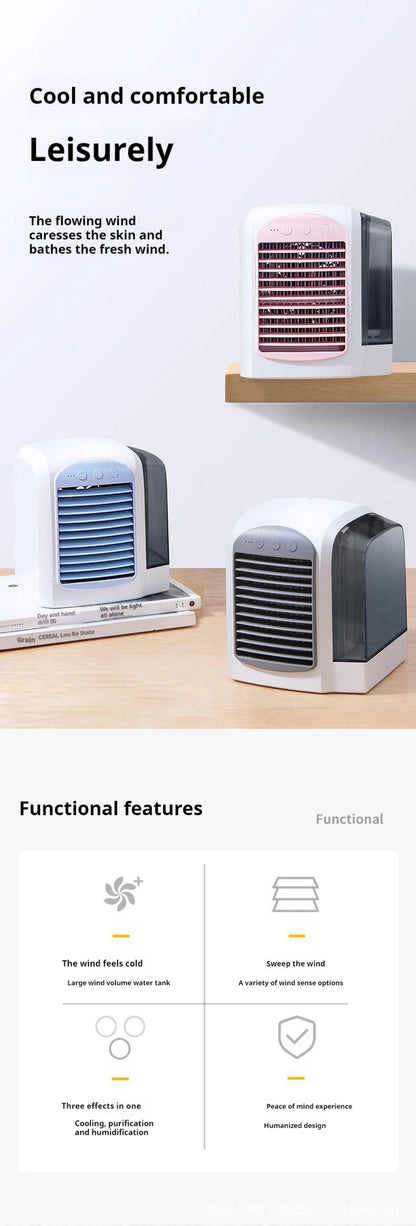 Essentiel pour l'été Style européen ventilateur refroidi à l'eau Mini ventilateur de bureau domestique climatiseur Usb refroidisseur d'air ventilateur électrique