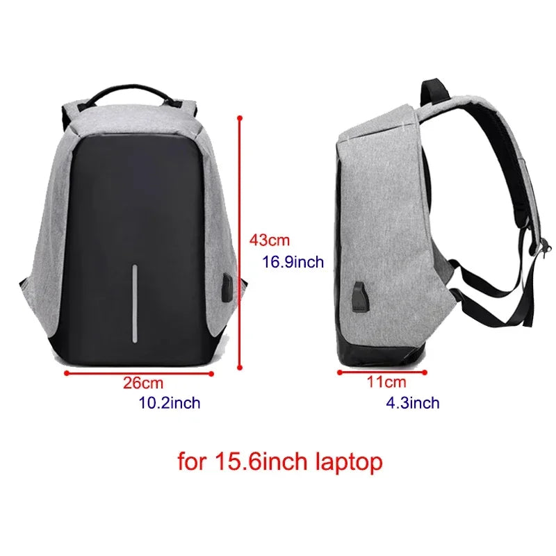 Sac à dos antivol 15.6 pouces ordinateur portable hommes Mochila mâle sac à dos étanche sac à dos grande capacité école sac à dos concepteur