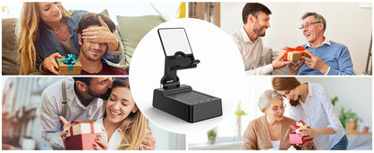 Support de téléphone avec haut-parleur Bluetooth, haut-parleur sonore surround HD, compatible avec tous les iPhone