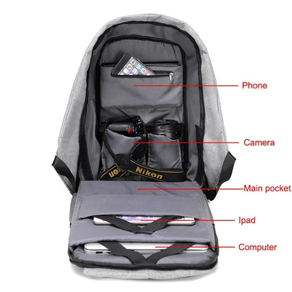 Sac à dos antivol 15.6 pouces ordinateur portable hommes Mochila mâle sac à dos étanche sac à dos grande capacité école sac à dos concepteur