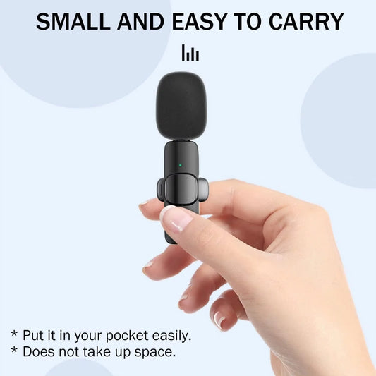 Nouveau microphone cravate sans fil portable pour enregistrement audio-vidéo, mini micro pour iPhone Android, diffusion en direct, jeux, microphone pour téléphone 2026