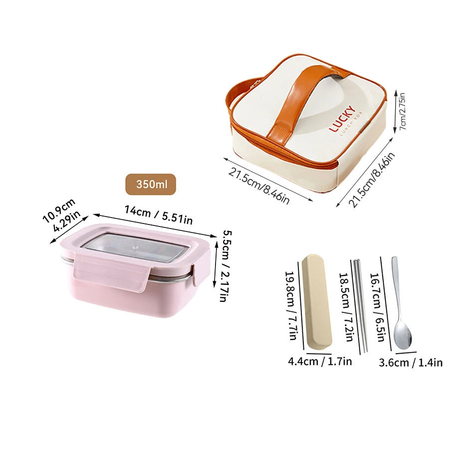 Boîte à déjeuner à compartiment en acier inoxydable 304 pour micro-ondes, boîte à Bento empilable anti-fuite pour étudiant, récipient alimentaire pour aliments froids et chauds
