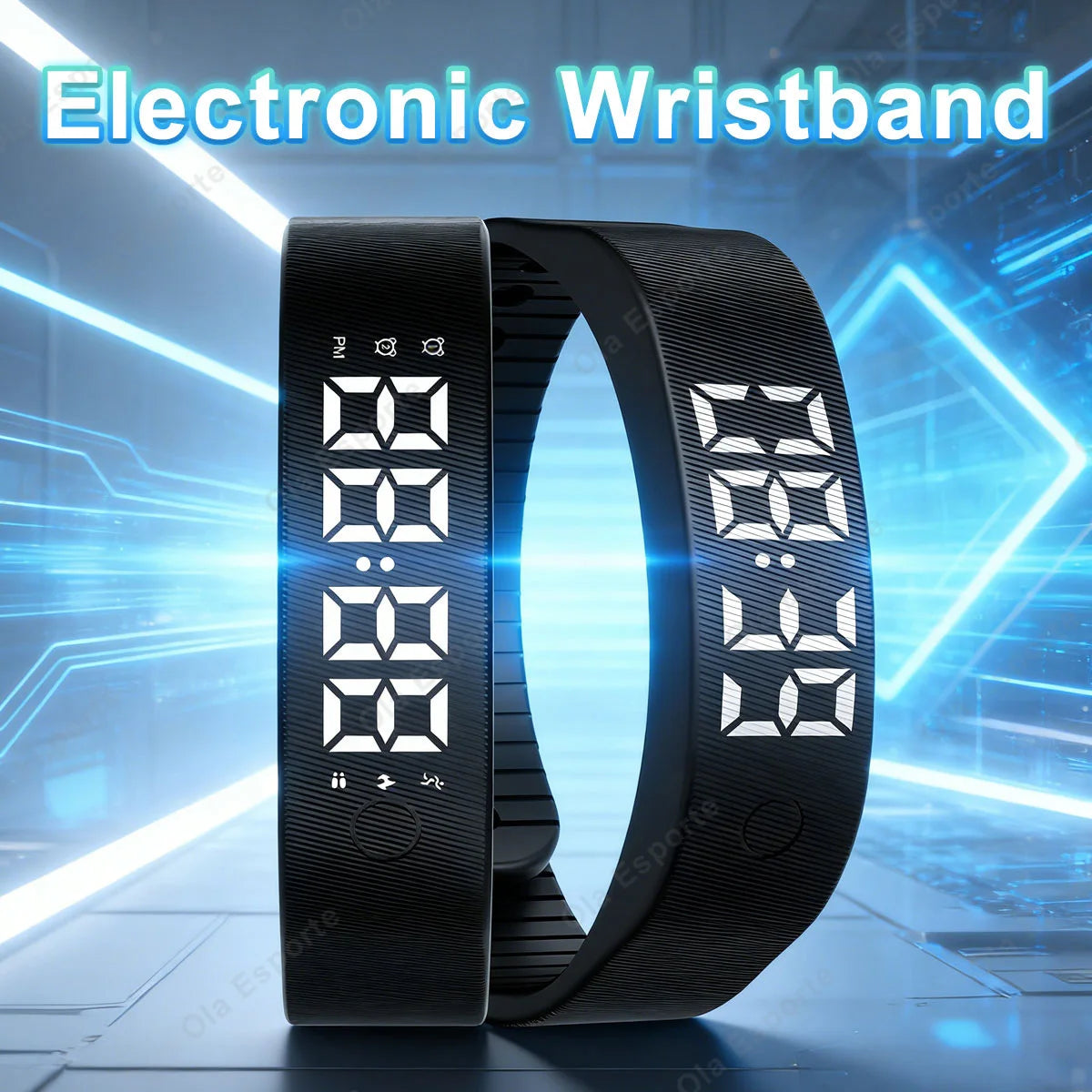 Bracelet intelligent LED numérique étanche, horloge intelligente, podomètre de course, moniteur d'activité, alarme vibrante, rappel, HT30