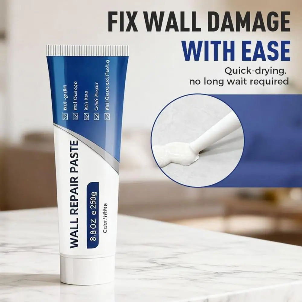 Pâte de réparation murale en tube, adhésif pour plaques de plâtre, kit de réparation pour trous et fissures, pour bricolage domestique, carrelage, béton, sol de douche